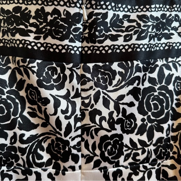 White House Black Market Dress Womens Floral Satin Strapless Cocktail Party - Picture 7 of 9